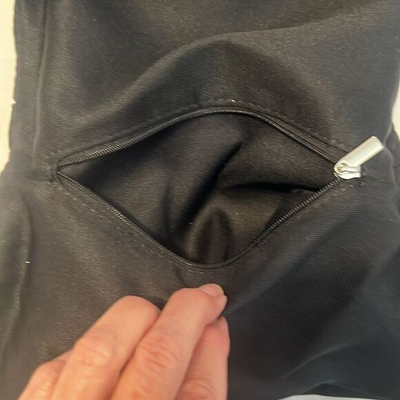 Elegant Black Feathered Rhinestone embellished velvet handbag EUC - Picture 6 of 13